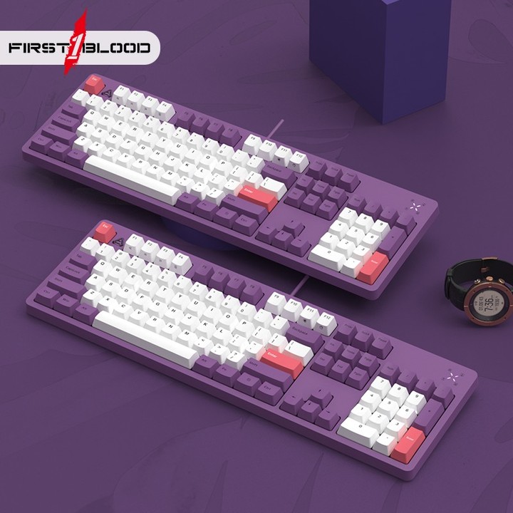 FirstBlood B27菖蒲紫 机械键盘 有线键盘 游戏键盘 10
