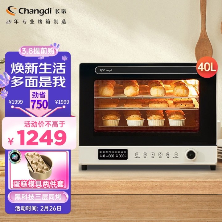 长帝（changdi）家用风炉电烤箱 40升专业多功能烤箱